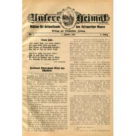 Unsere Heimat, roč. 8, 1927, č. 1-12 [Litoměřice; Leitmeritz; Litoměřicko; historie; dějiny; vlastivěda; Sudety]