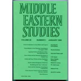 Middle Eastern Studies, Volume 26, Number 1, January 1990 [Blízký a Středí východ, blízkovýchodní studia, časopisy]