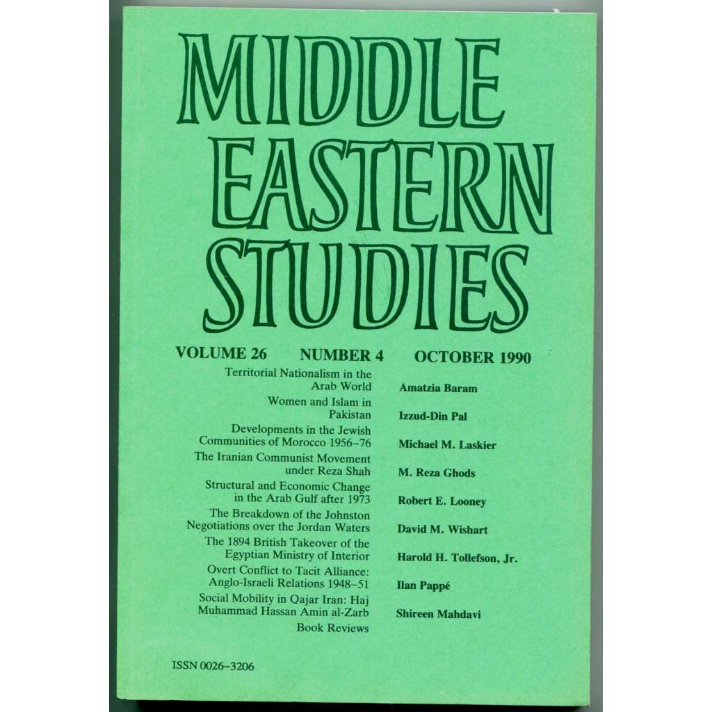 Middle Eastern Studies, Volume 26, Number 4, October 1990