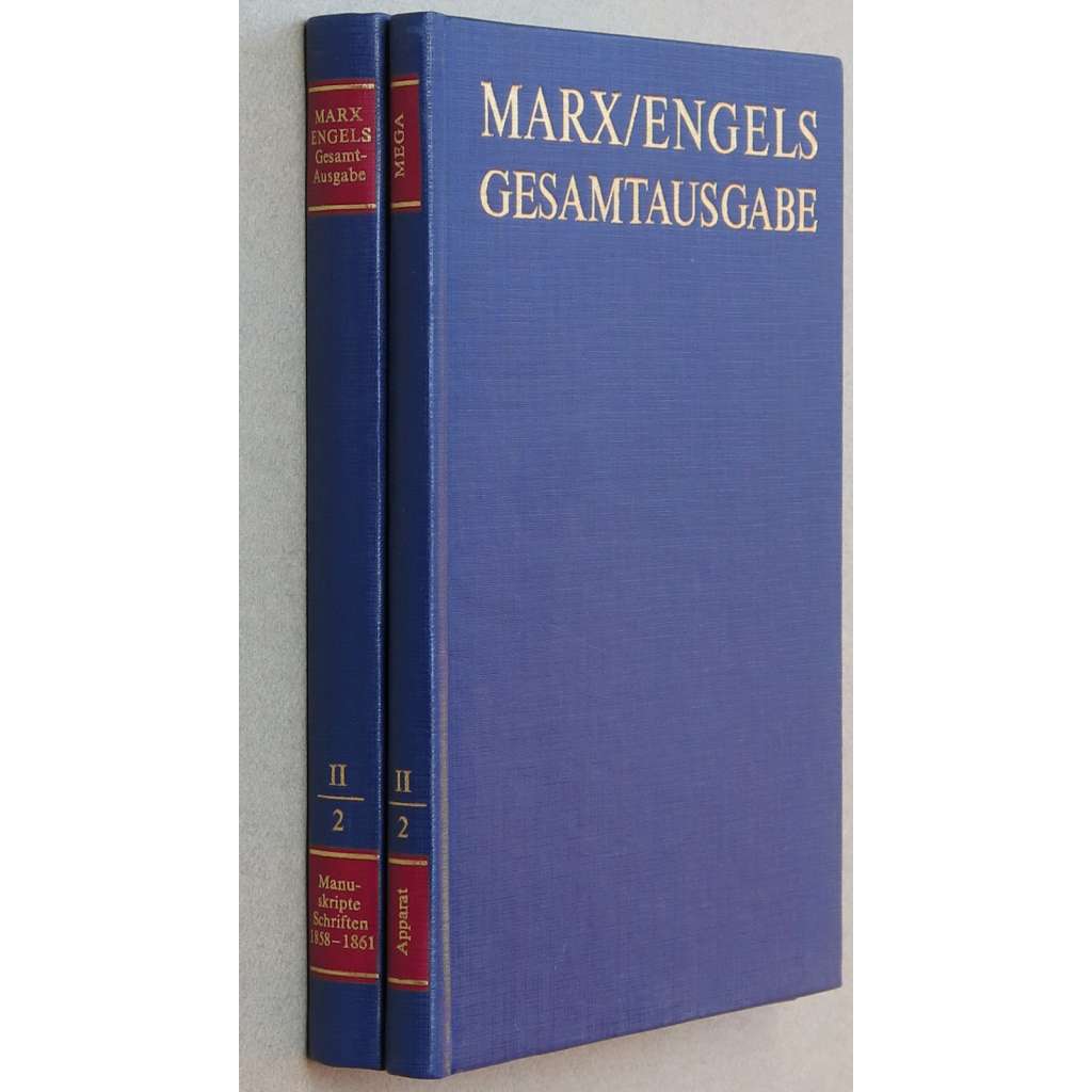 Karl Marx, Friedrich Engels: Gesamtausgabe (MEGA), sv. II/2, Text + Apparat [sebrané spisy; kritické vydání; Grundrisse; Ke kritice politické ekonomie]