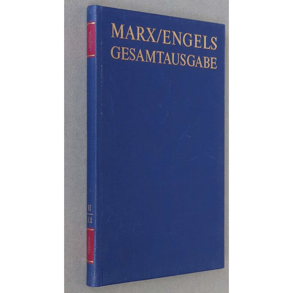 Karl Marx, Friedrich Engels: Gesamtausgabe (MEGA), sv. II/3.1, Apparat [sebrané spisy; kritické vydání; Kapitál; rukopisy]