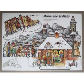 Vojtěch Kubašta - Moravské jesličky - vystřihovací betlém [vánoční betlém, vystřihovánka, Vánoce]