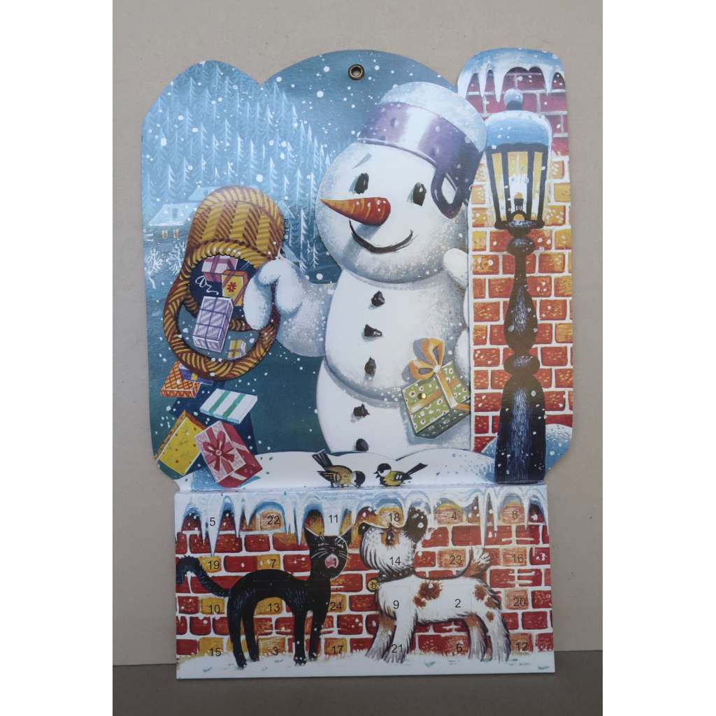 Vojtěch Kubašta - adventní kalendář pro Tuzex - sněhulák
