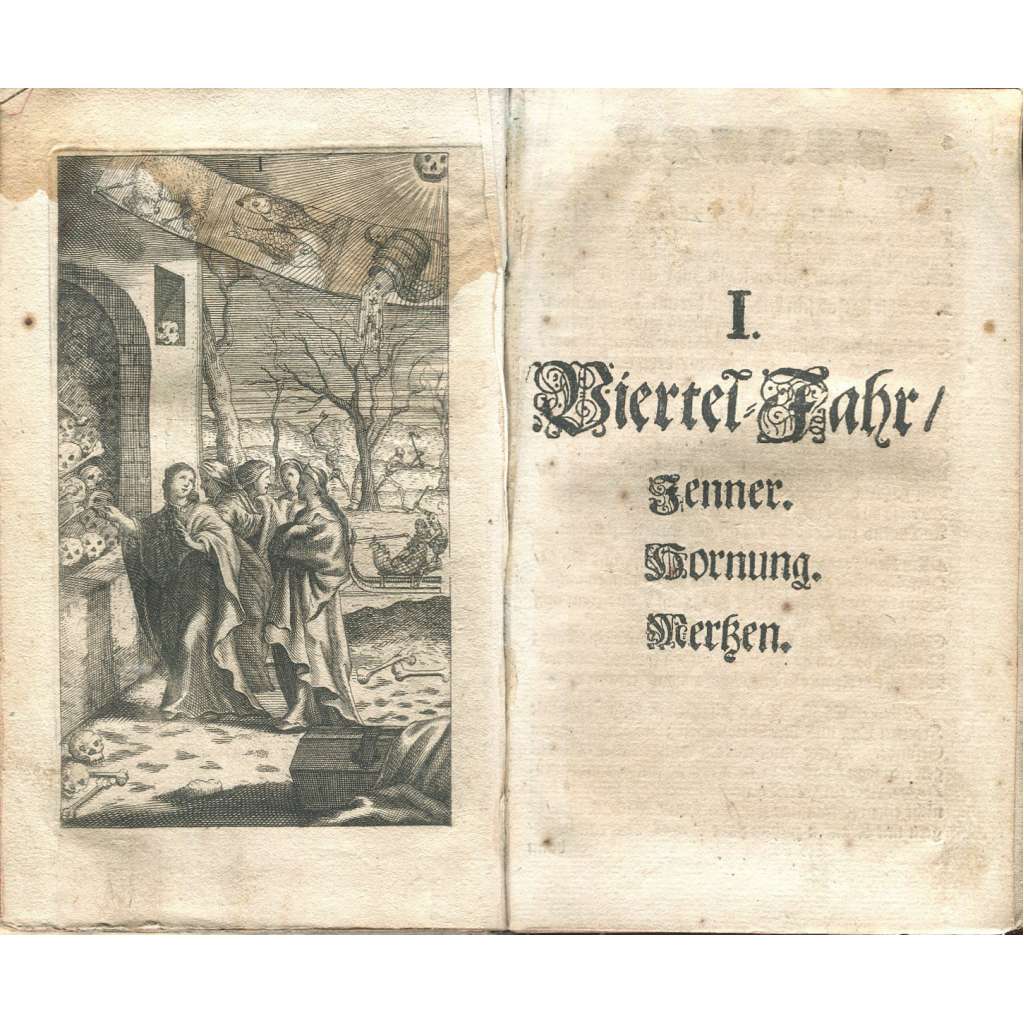 Zodiacus laetofatalis. Lustiges Sterb-Jahr [1690; barokní rytiny; mědiryty; baroko; smrt; literatura; laeto-fatalis]