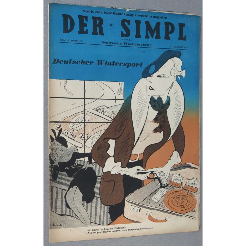 Der Simpl, roč. 2, 1934, č. 6 [politická satira; karikatura; Simplicus; Simplicissimus; antifašismus; umění]