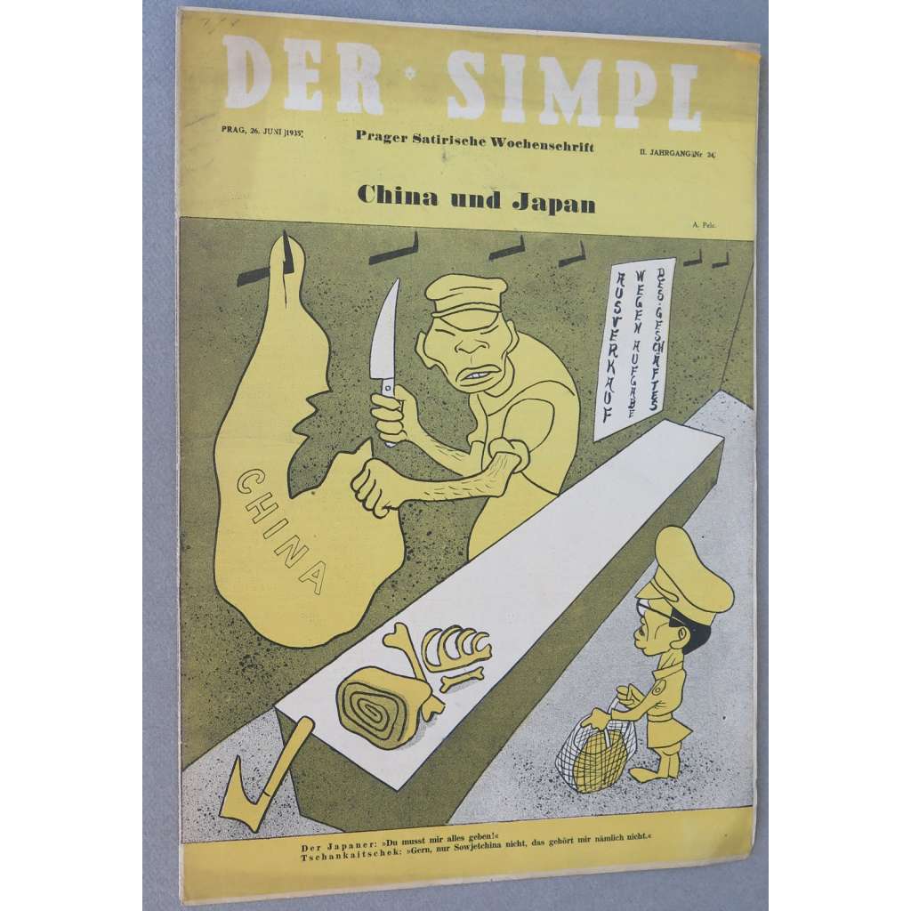 Der Simpl, roč. 2, 1934, č. 24 [politická satira; karikatura; Simplicus; Simplicissimus; antifašismus; umění]