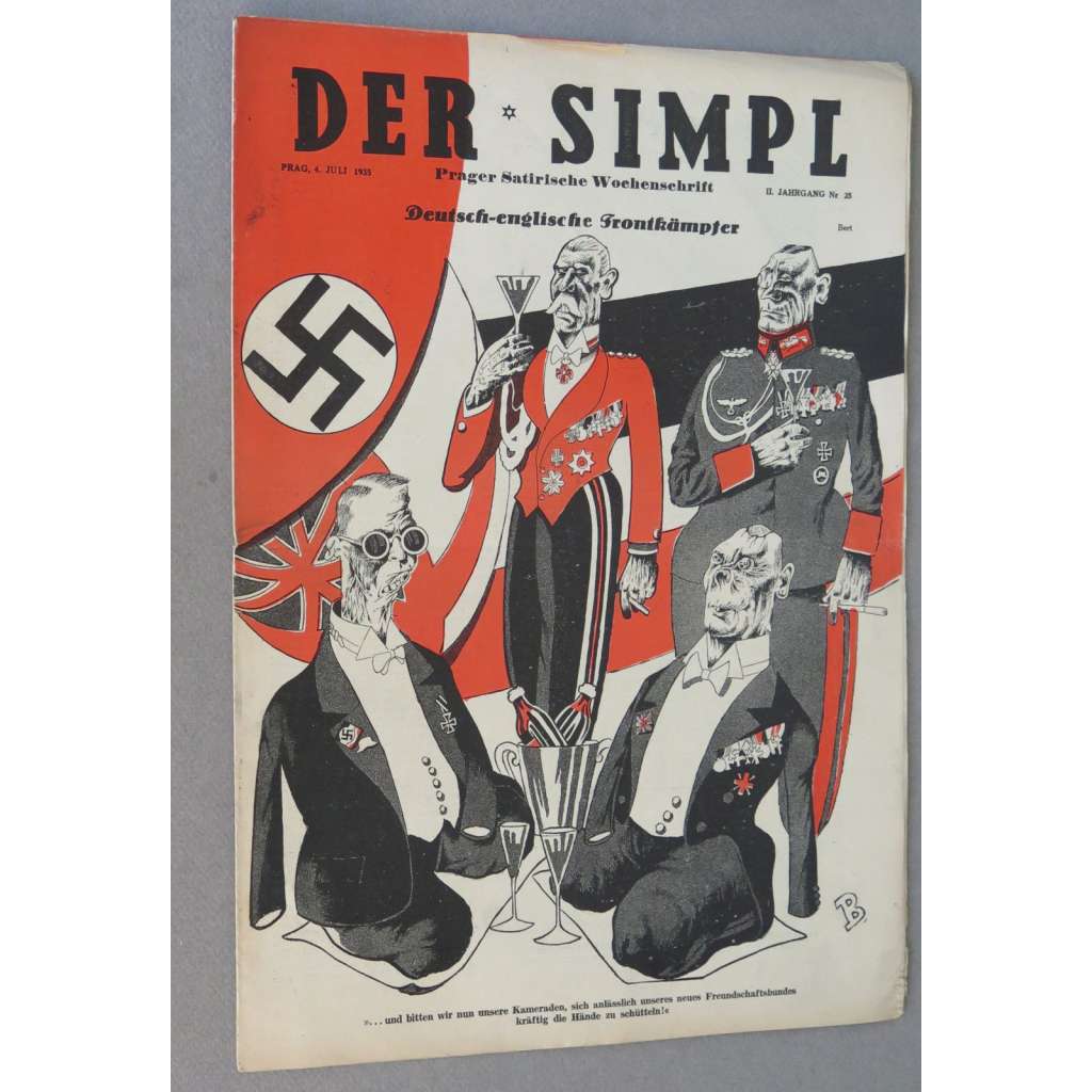 Der Simpl, roč. 2, 1934, č. 25 [politická satira; karikatura; Simplicus; Simplicissimus; antifašismus; umění]