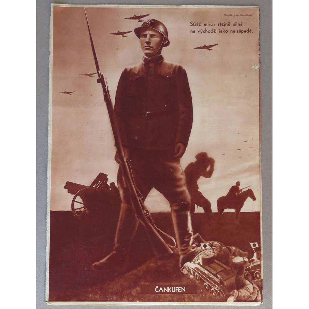 Svět v obrazech, roč. 1938, č. 31 (14. 8.) [fotomontáž John Heartfield; obálka; koláž; levicové časopisy; Mnichov]