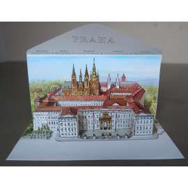 Praha – Pražský hrad – prostorová pohlednice (Prague – Prague Castle / Prag – Prager Burg / Prague – Chateau de Prague / Praga – Castillo de Praga / Castello di Praga)