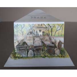 Praha – Starý židovský hřbitov – prostorová pohlednice (Prague, Old Jewish Cemetery  / Prag - Alter Jüdischer Friedhof)