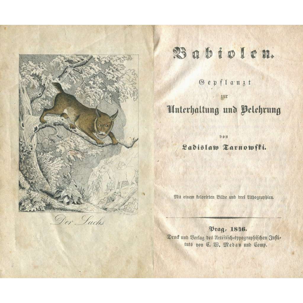 Babiolen. Gepflanzt zur Unterhaltung und Belehrung [1846; litografie; grafika; ilustrace; Horymír; české pověsti; rys]