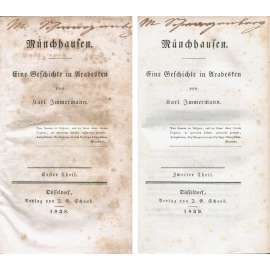 Münchhausen. Eine Geschichte in Arabesken, sv. 1-2 [1838; Munchausen; Münchausen; baron Prášil; první vydání; Jaromír Doležel]