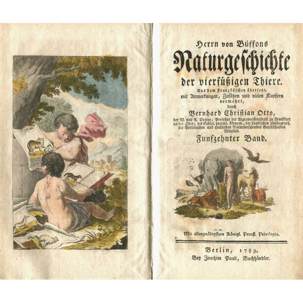 Herrn von Buffons Naturgeschichte der vierfüssigen Thiere, sv. 15 [1789; rytiny; zvířata; přírodopis; zoologie; grafika]