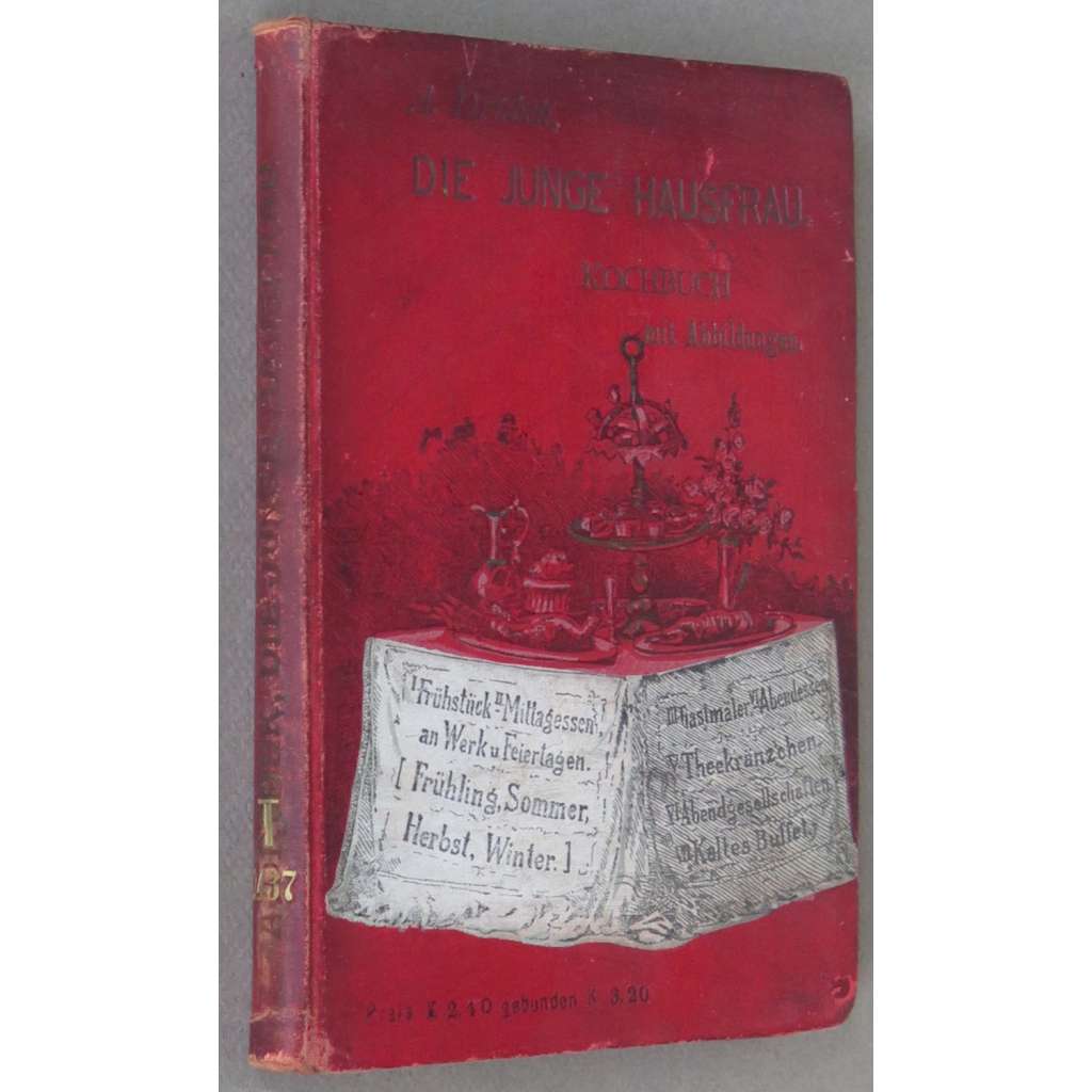 Die Junge Hausfrau. Kochbuch [1902; Mladá hospodyňka; stará kuchařka; recepty; ilustrace]