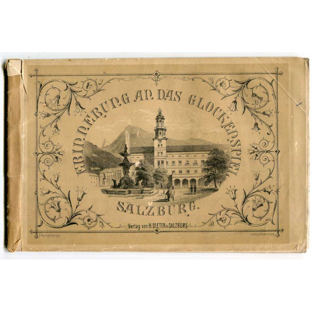 Salzburg – Erinnerung an das Glockenspiel [Salzburger Glockenspiel, Salcburská zvonkohra, Salcburk, hudba, hudebniny, noty - klavír, suvenýry, upomínkové předměty]