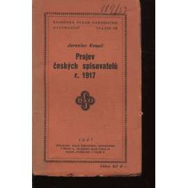 Projev českých spisovatelů r. 1917