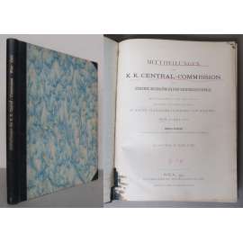 Mittheilungen der k. k. Central-Commission für Erforschung und Erhaltung der Kunst- und historischen Denkmale, XXVII. Jahrgang, Neue Folge, 1901  [dějiny umění a architektury, památky, památková péče, Rakousko-Uhersko]