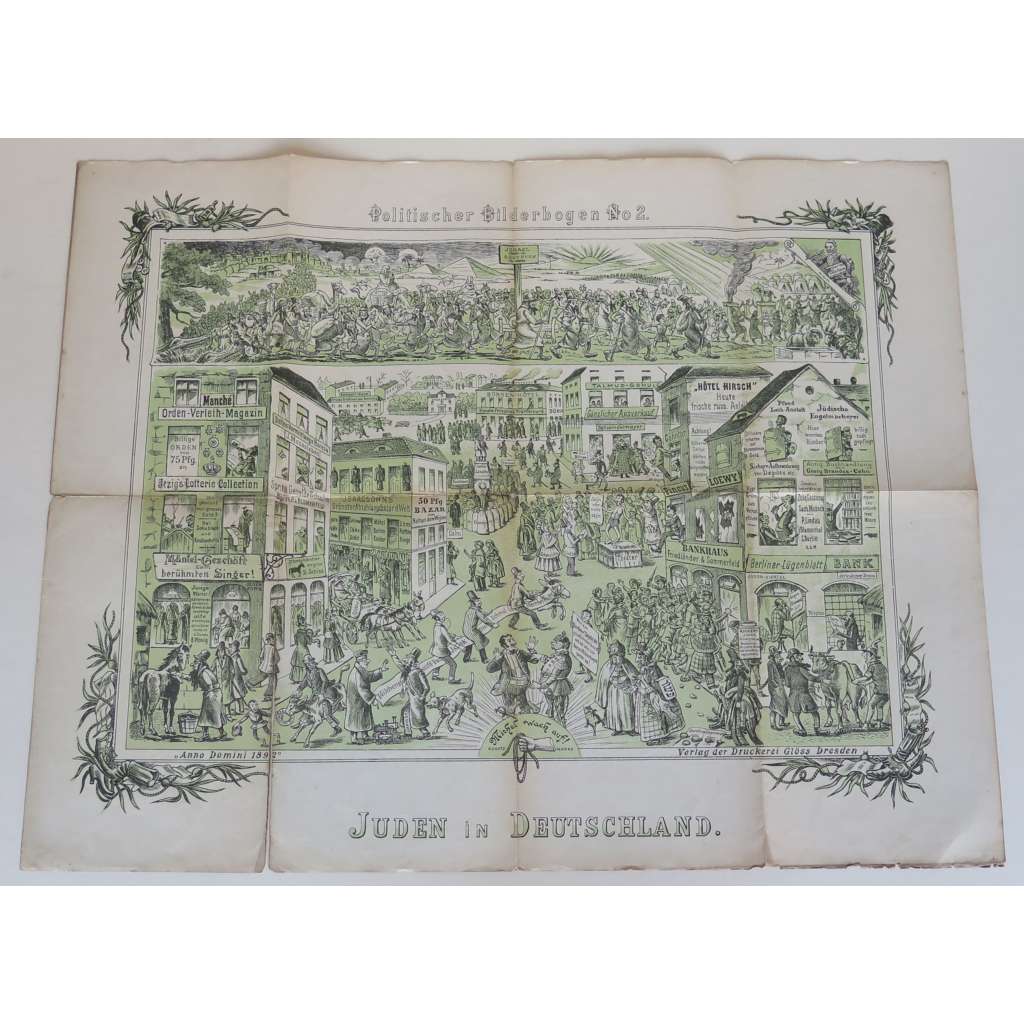 Juden in Deutschland. Politische Bilderbogen Nr. 2 [antisemitismus; židé; Německo; karikatura; karikatury]