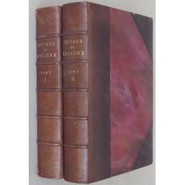 Théatre de Molière. Dessins de G. Bruyer, svazek 1-2 [1924; vazba; kůže; komedie; hry; divadlo; ilustrace]