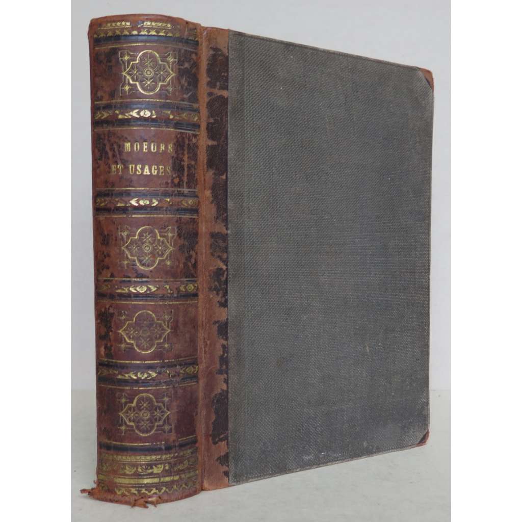 Moeurs, Usages et Costumes au Moyen Age et a lʾÉpoque de la Renaissance [Zvyky, tradice a kroje ve středověku, gotika a renesance, každodennost, kulturní antropologie, vazba kůže - polokožená]