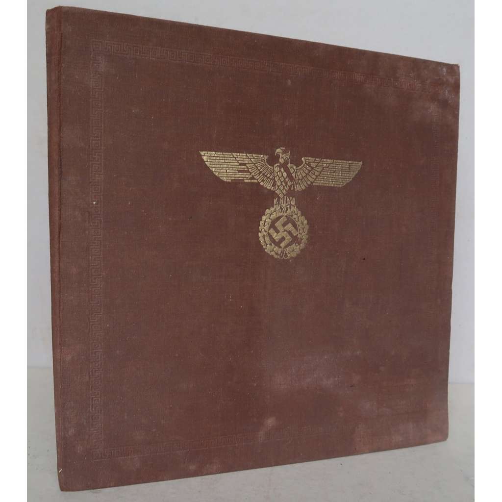 Richtfest Neubau der Reichskanzlei Berlin. Erinnerung an das Richtfest des Neubaues des Reichskanzlei 1938 [grafika, glajcha, Neue Reichskanzlei / Nové Říšské kancléřství v Berlíně – stavba, Třetí říše – propaganda