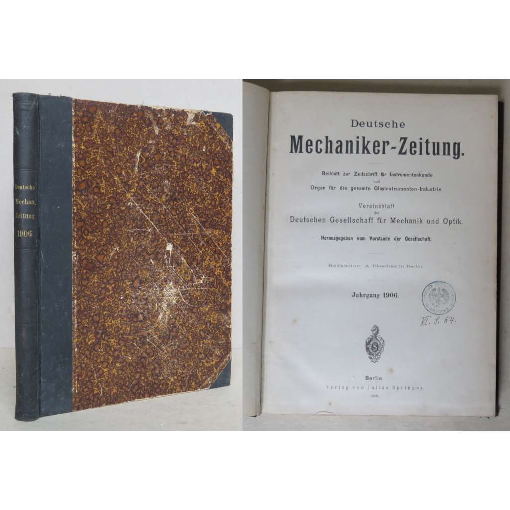 Deutsche Mechaniker-Zeitung. Jahrgang 1906, Nrn. 1-24 [odborné časopisy - technika, mechanika, průmysl]