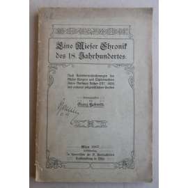 Eine Mieser Chronik des 18. Jahrhundertes. Nach Kalenderaufzeichnungen des Mieser Bürgers und Töpfermeisters Anton Matthias Reißer [Stříbro (o. Tachov), dějiny města v 18. století]