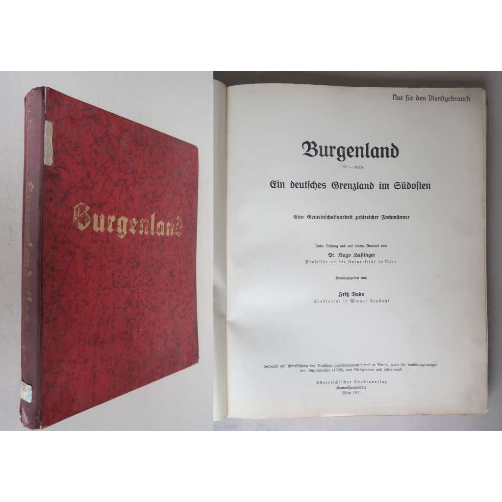 Burgenland (1921-1938). Ein deutsches Grenzland im Südosten [Burgenlandsko - Rakousko - dnešní spolková země, atlas, mapy]