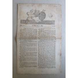 K. k. priv. Prager Zeitung, Nro. 60, Freitag, den 22. May 1818 [Kaiserlich-königliche privilegierte Prager Zeitung, 22. 5. 1818] [noviny 19. století - oficiální úřední list pro České království]