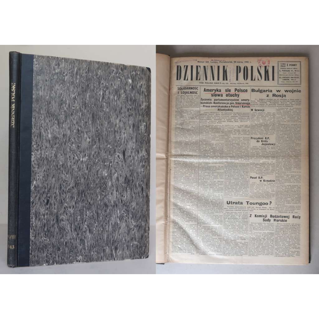 Dziennik Polski , maj-sierpien 1943 / The Polish Daily, May-August 1943 [noviny, deník - polský exil v Londýně, 2. světová válka, Velká Británie]