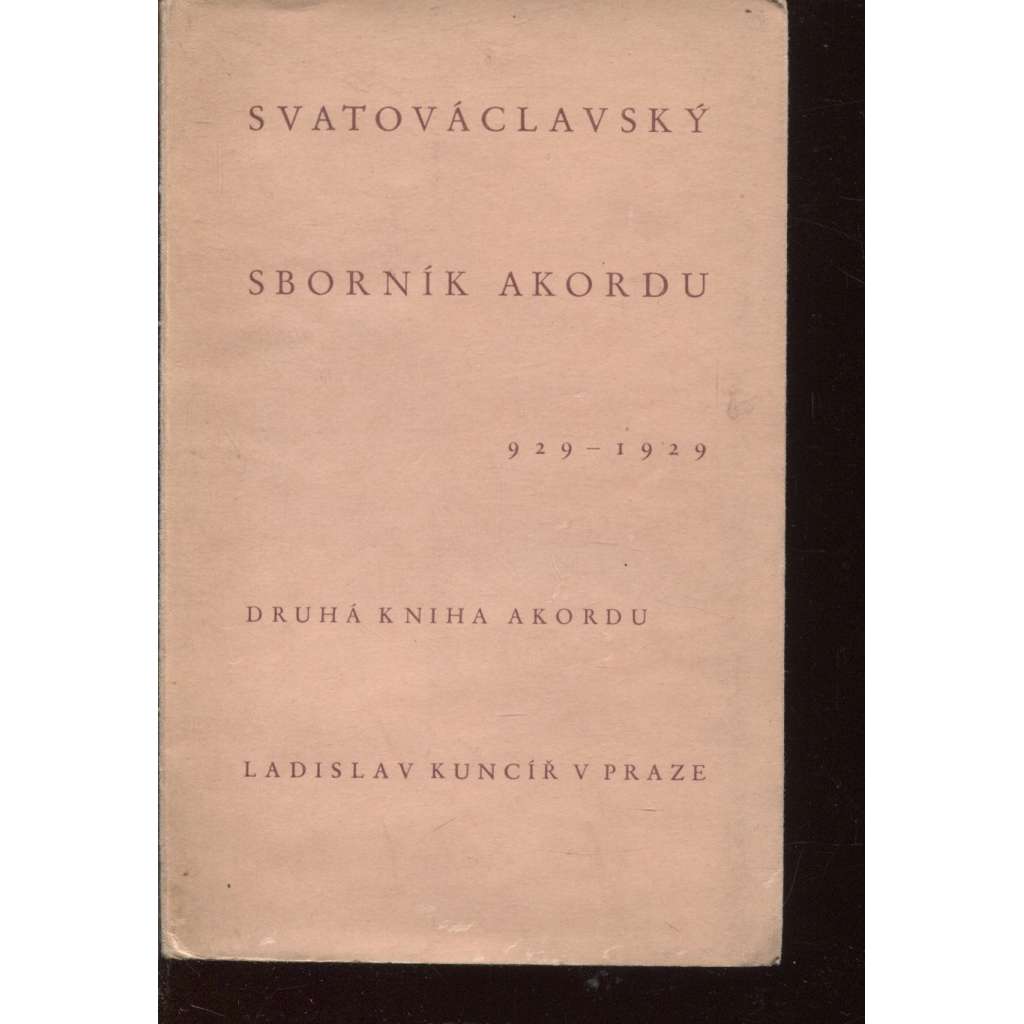 Svatováclavský sborník Akordu 929 - 1929