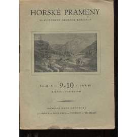 Sborník Horské prameny, ročník IV., číslo 9.-10./1948-1949 (vlastivědný sborník Krkonoš) [Krkonoše, Trutnov, Vrchlabí, historie]