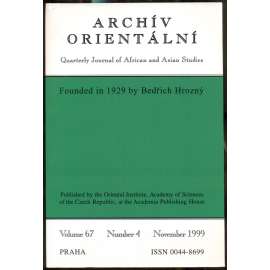 Nach achtzig (und mehr) Jahren … Studien zum Alten Vorderen Orient [= Archív orientální 67/4 (1999)]