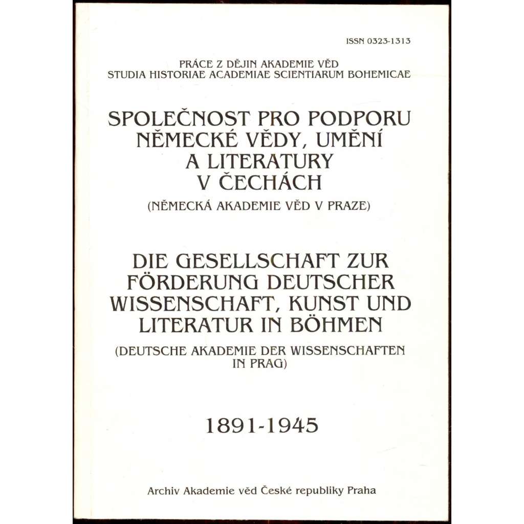 Společnost pro podporu německé vědy, umění a literatury v Čechách (Německá akademie věd v Praze)