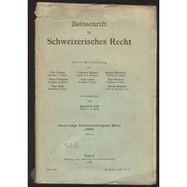 Zeitschrift für Schweizerisches Recht. Neue Folge, 45. Band (1926), Heft 3	[časopis, právo, Švýcarsko]