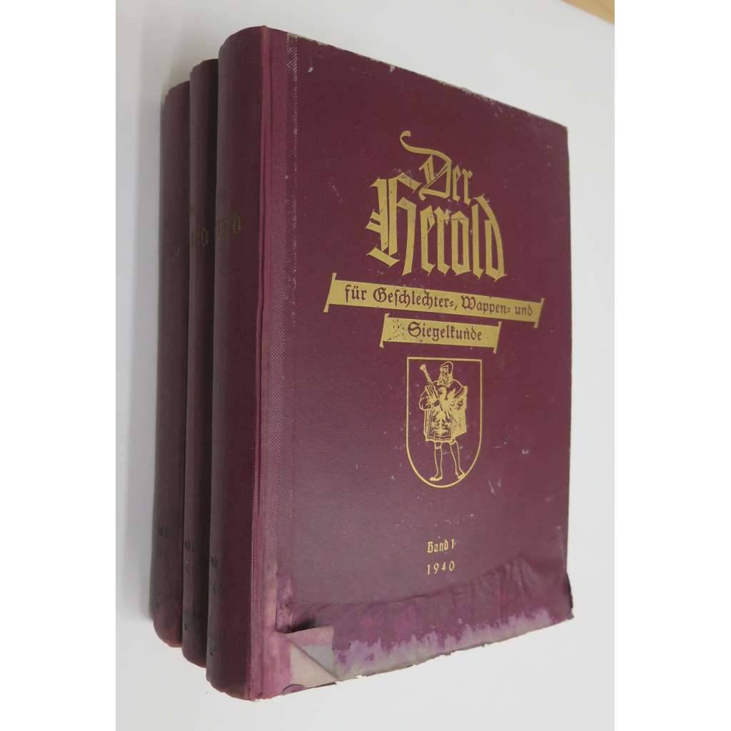 Der Herold für Geschlechter-, Wappen- und Siegelkunde. Neue Folge der Vierteljahrschrift des Herold. Svazky 1-3 (1940, 1941, 1943) [časopis, heraldika, znaky, genealogie]