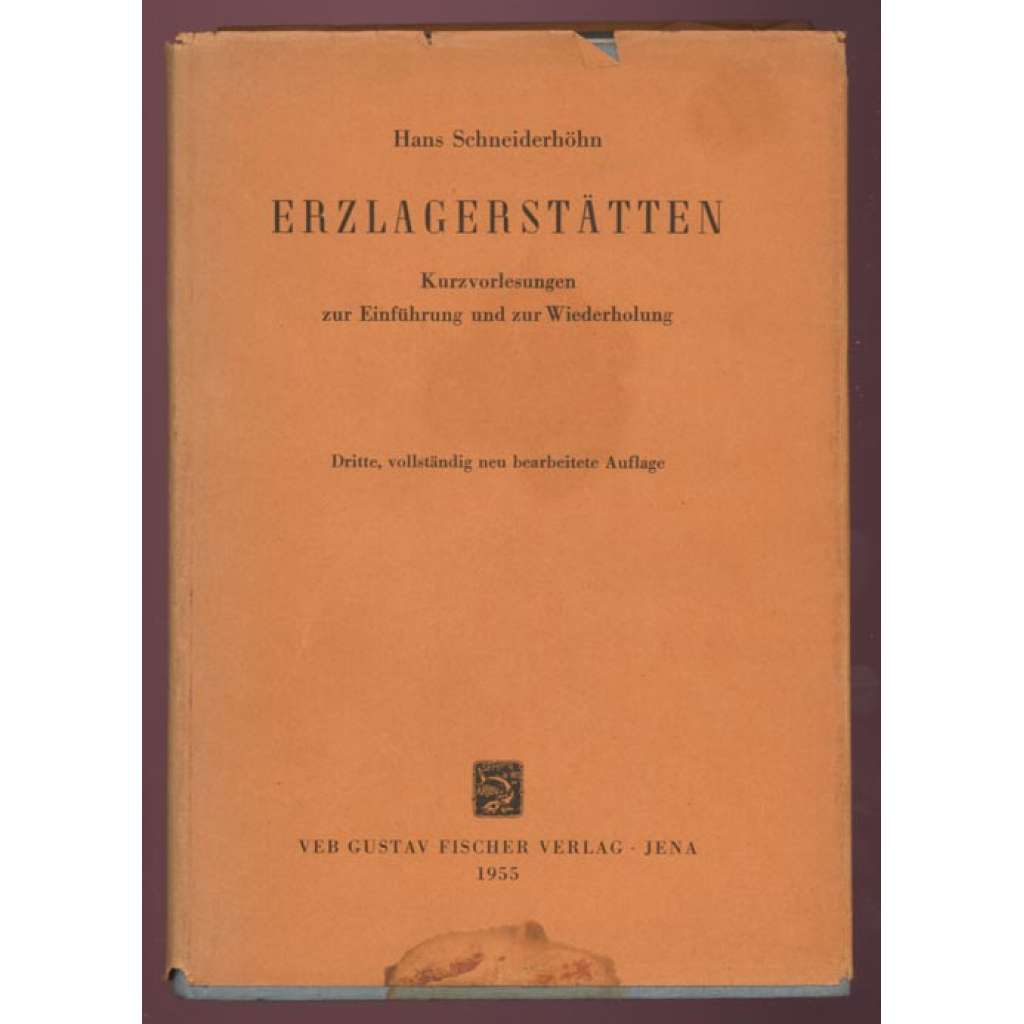 Erzlagerstätten ... [ložiska, železná ruda, učebnice, geologie]