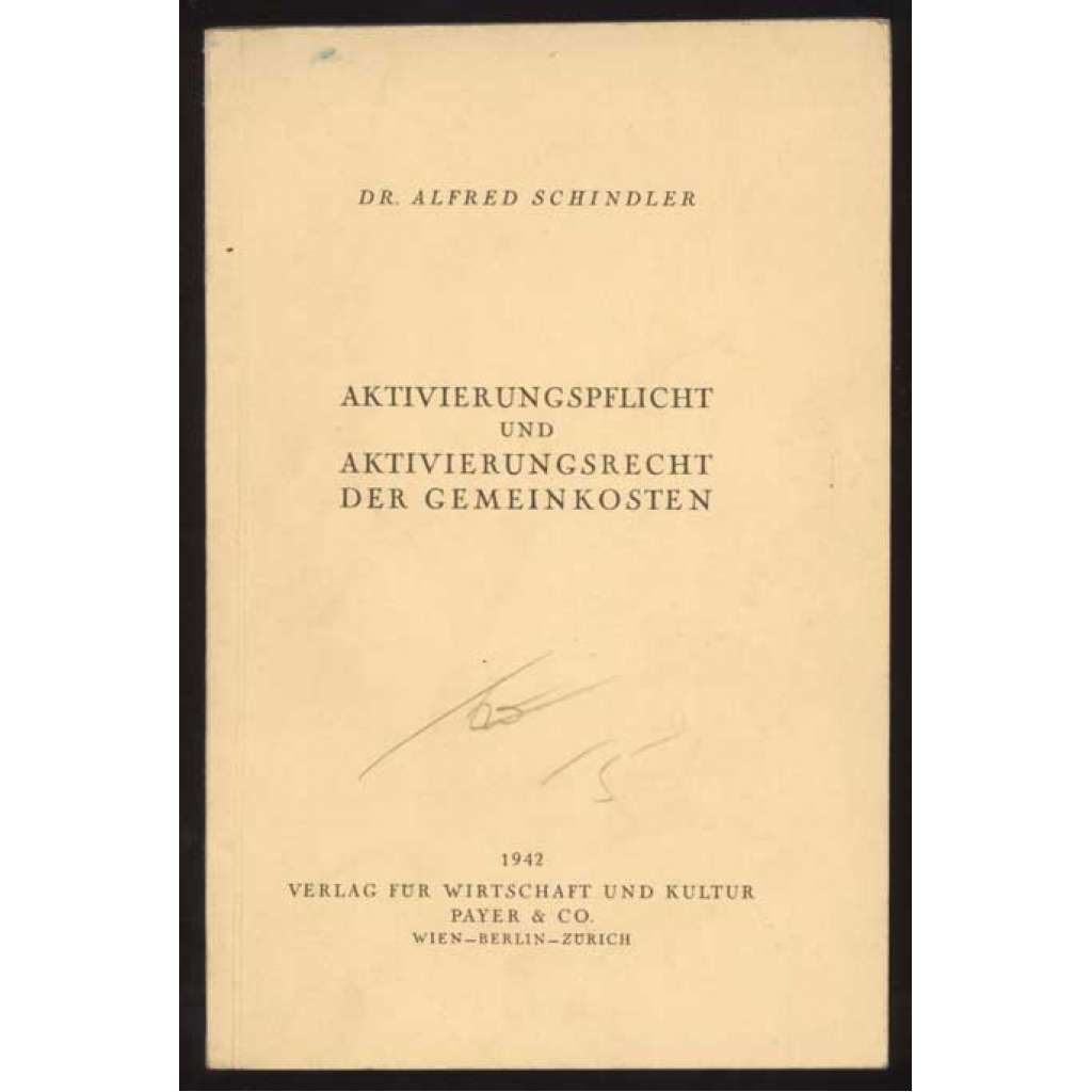 Aktivierungspflicht und Aktivierungsrecht der Gemeinkosten	[režijní náklady, ekonomika, Třetí říše]