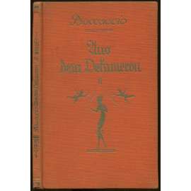 Die schönsten Novellen aus dem Dekameron II. Deutsch von Carl Witte. Sechs Doppelton-Illustrationen nach alten Stichen. 1.-10. Tausend [= Die galanten Bücher] [erotika, italská literatura]