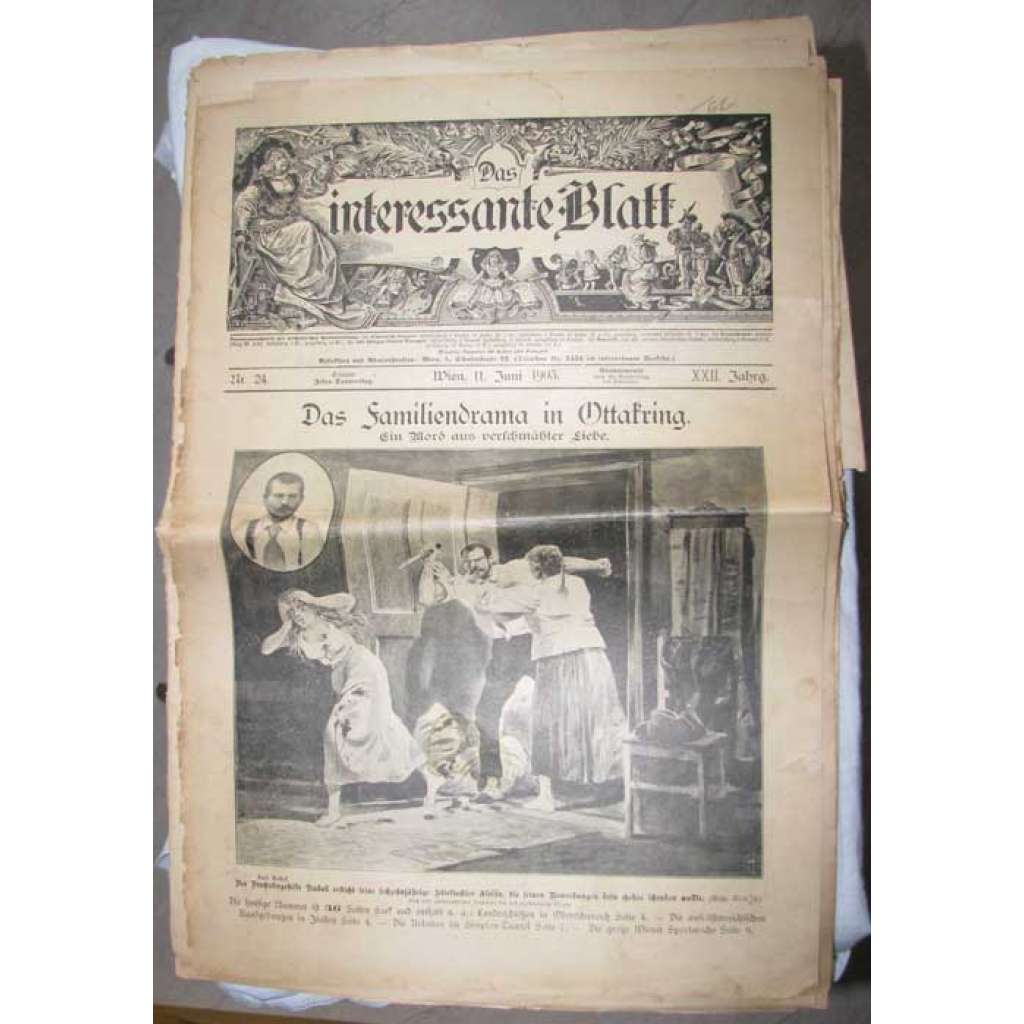 Das interessante Blatt; XXII. Jahrg., Nr. 24, 11. Juni 1903 [noviny, deník, Rakousko-Uhersko, Vídeň]