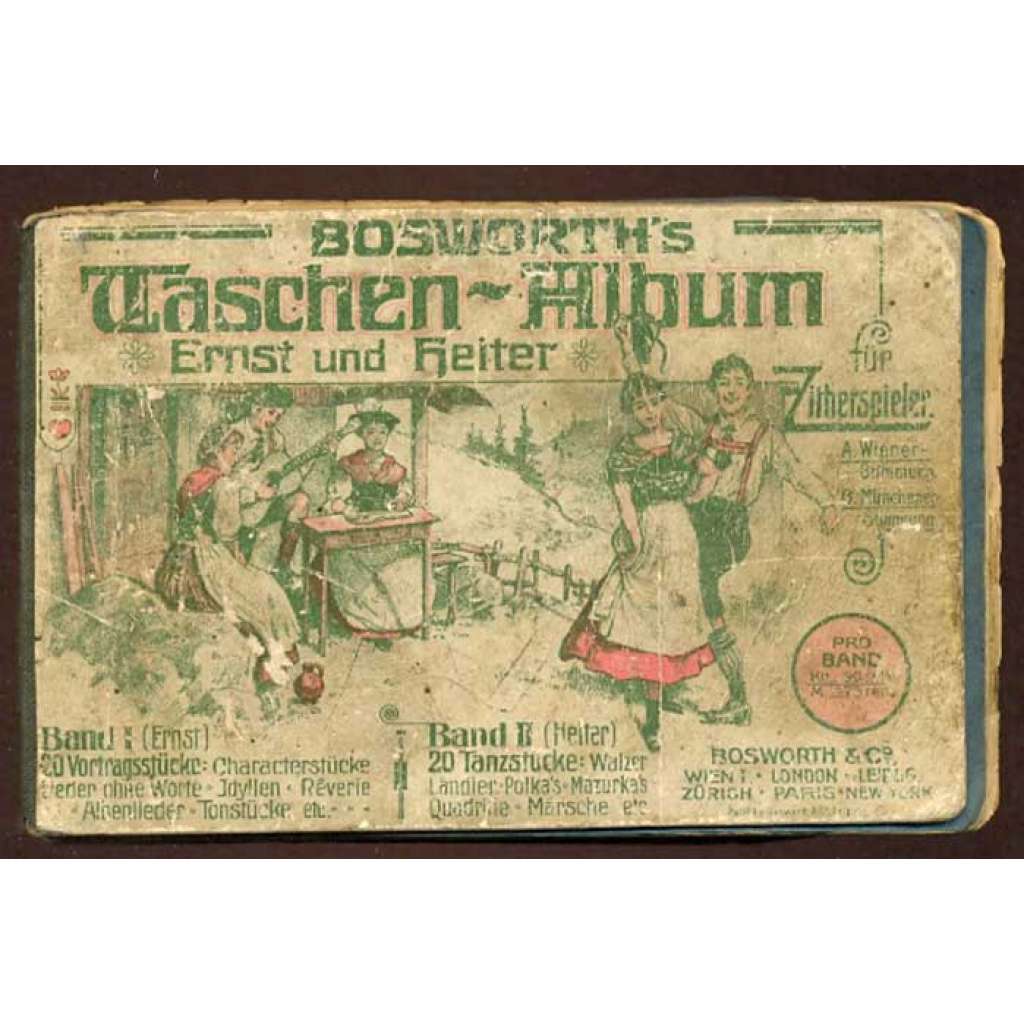 Bosworth's Taschen-Album „Ernst und Heiter“ für Zitherspieler. Band I (Ernst), Band II (Heiter), Nr. 701 [citera, noty]