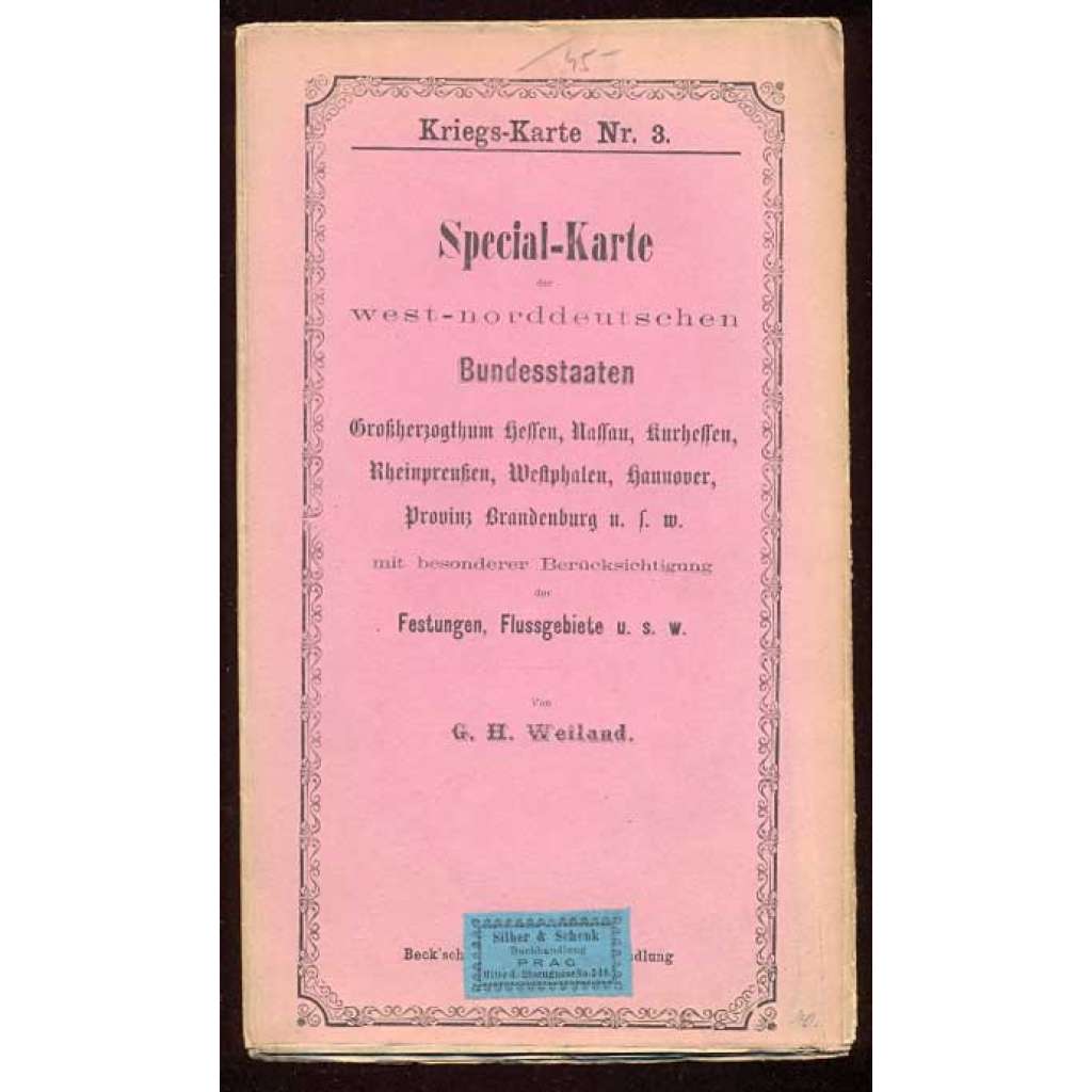 Special-Karte der west-norddeutschen Bundesstaaten: Großherzogthum Hessen, Nassau, ... [vojenské mapy, Německo]
