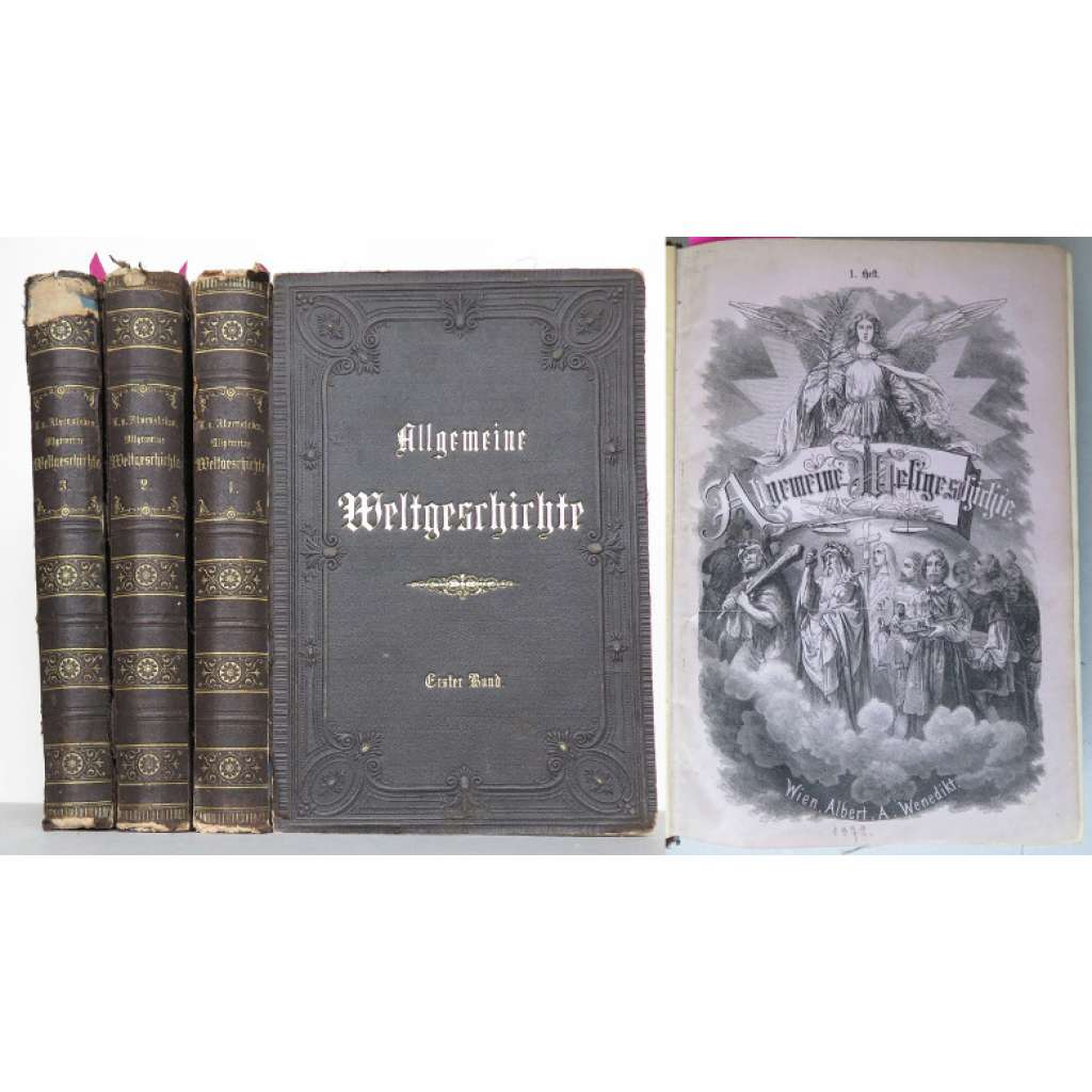 Allgemeine Weltgeschichte [3 svazky, obecné dějiny, dřevoryty]