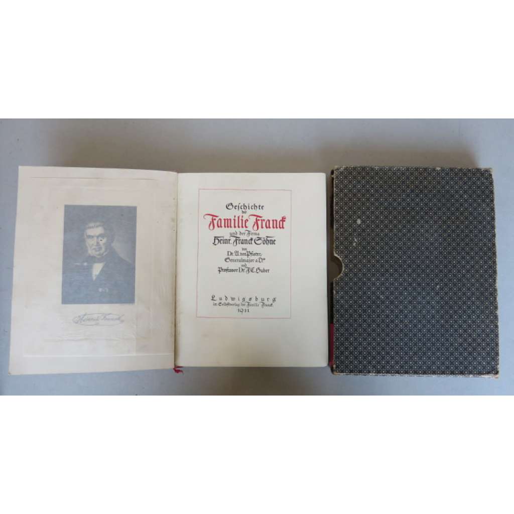 Geschichte der Familie Franck und der Firma Heinr. Franck Söhne [rodinná historie, bibliofilie]