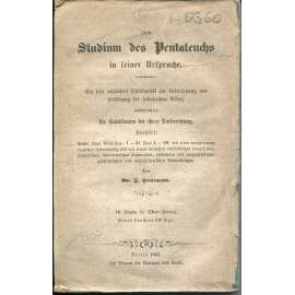 Zum Studium Pentateuchs in seiner Ursprache. ... [Starý zákon, Pentateuch, hebraistika]