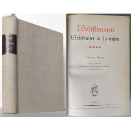 Weltstimmen. Weltbücher in Umrissen. Porträts, Handschriftproben, Bühnenszenen, Lichtbilder und Romanillustrationen; Jahrgang 1930, vierter Band [světová literatura, časopis]