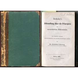 Berkeley's Abhandlung über die Principien der menschlichen Erkenntniss. ... [filozofie, poznání, vazba kůže]