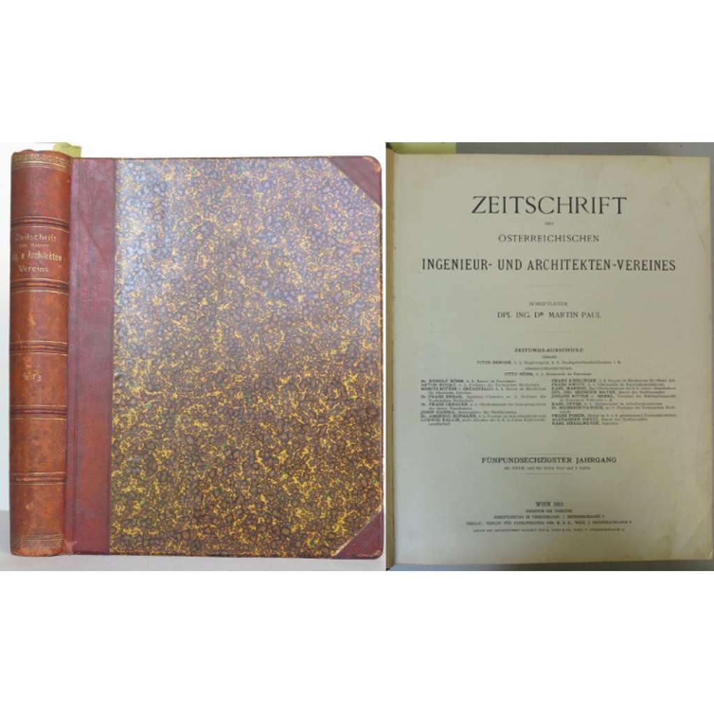 Zeitschrift des österreichischen Ingenieur- und Architekten-Vereins, fünfundsechzigster (65.) Jahrgang. ... [architektura, inženýrství, Rakousko-Uhersko]
