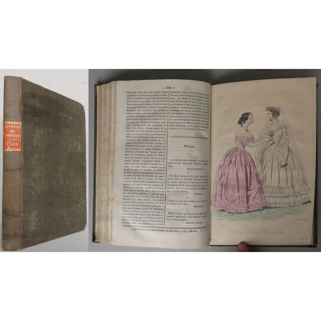 Journal des Demoiselles;  Huitième année, 1840 [móda, kolorované litografie, staré tisky]