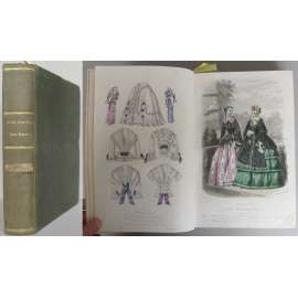 Petit Courrier des Dames; Tome LXII, Juillet-Decembre 1853 a Tome LXIII, Janvier-Juin 1854 [móda, kolorované litografie, staré tisky]